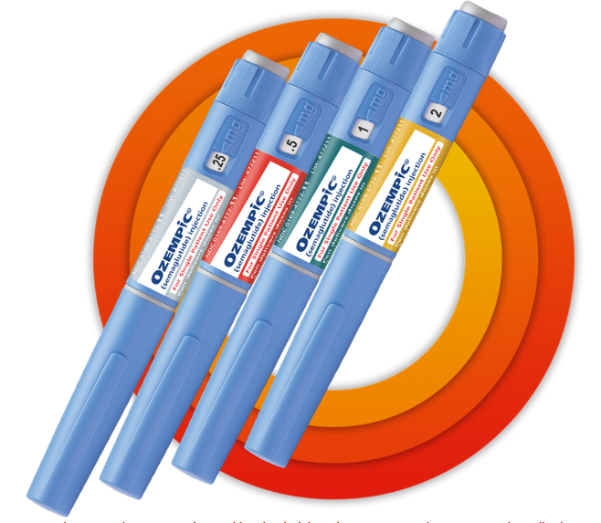 (Injecție) Ozempic*1 (patru unități per cutie), 1 până la 4 săptămâni, 0,25 mg (pierdere în greutate aproximativă de 8,5%)